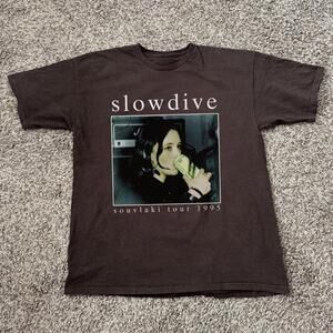 Slowdive Souvlaki Tour Brown T Shirt